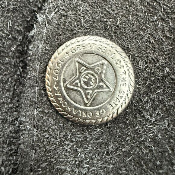 Scully Vest Mens Large Black Leather Suede Snap Lined Western Wear Cowboy Biker - Picture 5 of 11